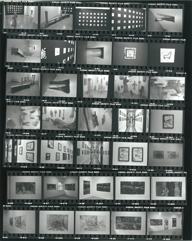 Contact sheet of installation and opening photos from the exhibition.