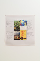 A digital print of four books with annotated notes on each side.