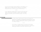 English version of the poem “You can survive without eating anything for three weeks in hot weather…/En climas cálidos, puede sobrevivir hasta tres semanas sin comer nada...” is written in the top-left portion of the page while the Spanish version is written in the lower-right. A grey line of varying widths divides the two languages.