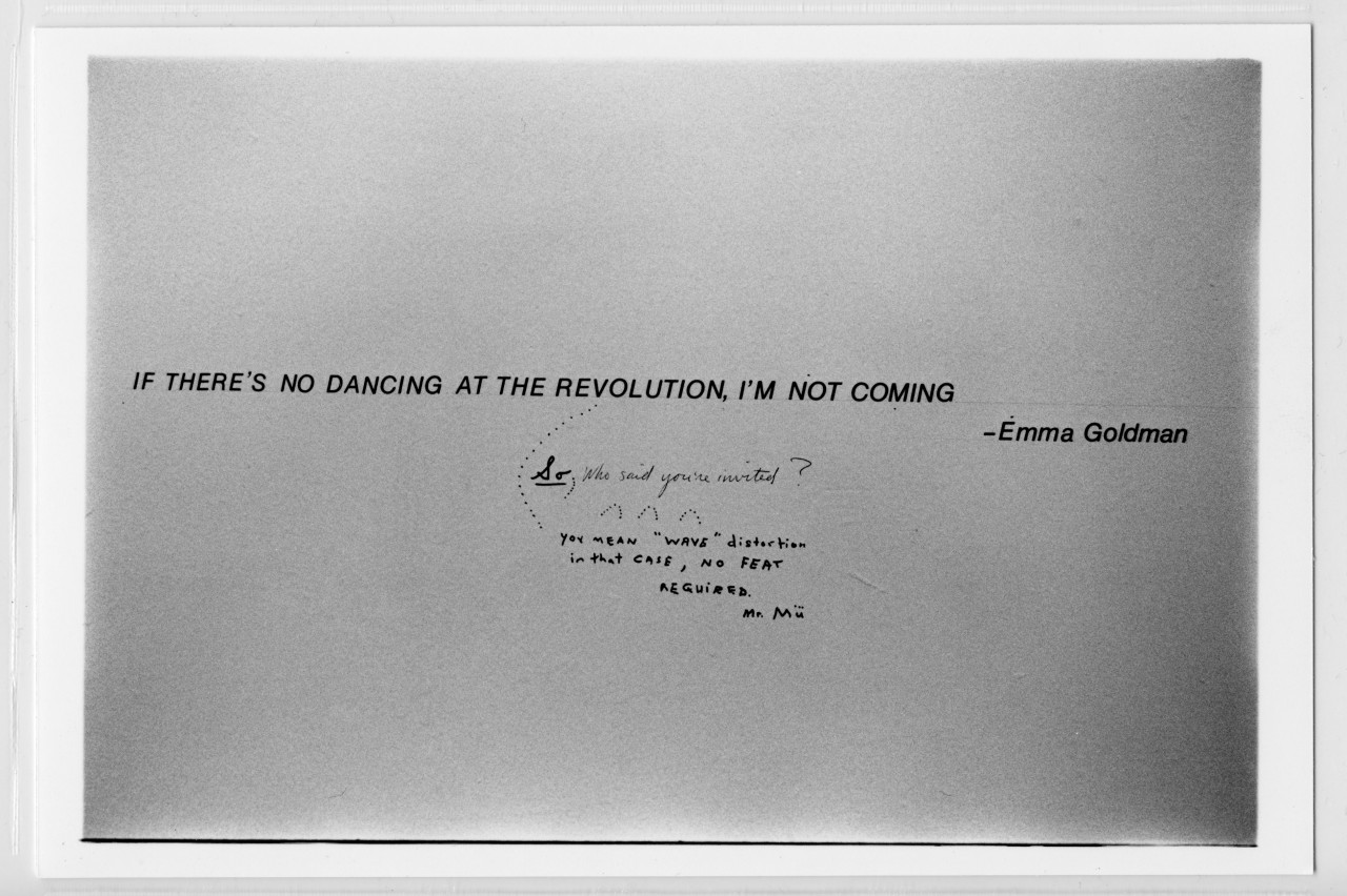 On a white background black print reads 