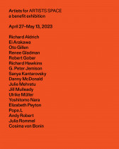 An orange flyer features black sans serif text that reads: 