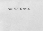 Black lowercase typewriter text on a white background reads 