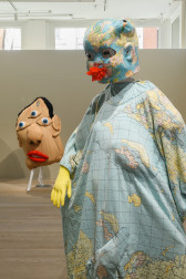 Two life-sized costumes.