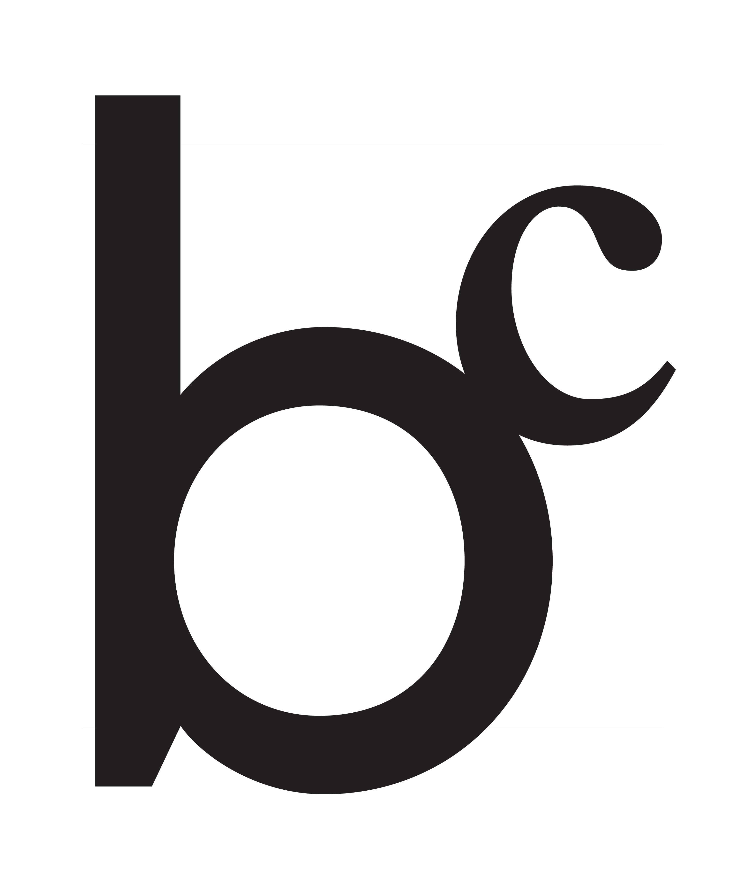 A black logo consisting of a lowercase letter 