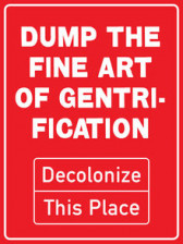 A red background with white text which reads: 