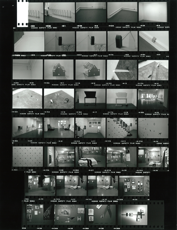 Contact sheet of installation views of the exhibition.