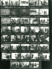 Contact sheet of installation images taken during exhibition opening.