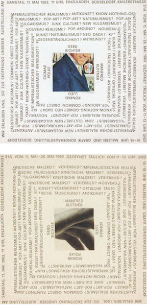 Two panels of square images, of which are surrounded by text within sections.