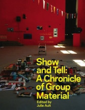 A red room containing a pile of miscellaneous items. Yellow text that reads, 