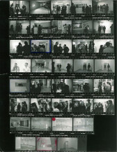 Contact sheet of installation images taken during exhibition opening.