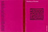 A pink book cover opened all the way so that the front and back covers are visible. It is bright pink, with white text on the front cover reading 