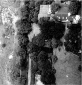 An aerial view of a rural dwelling place.
