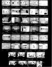 Contact sheet of stills depicting numerous installation views.