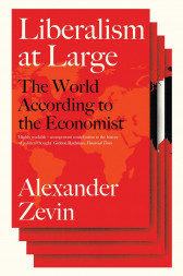 A digital image of a red book title, overlaid several times on top of itself. A world map centered on the Atlantic ocean is visible in orange beneath the title.