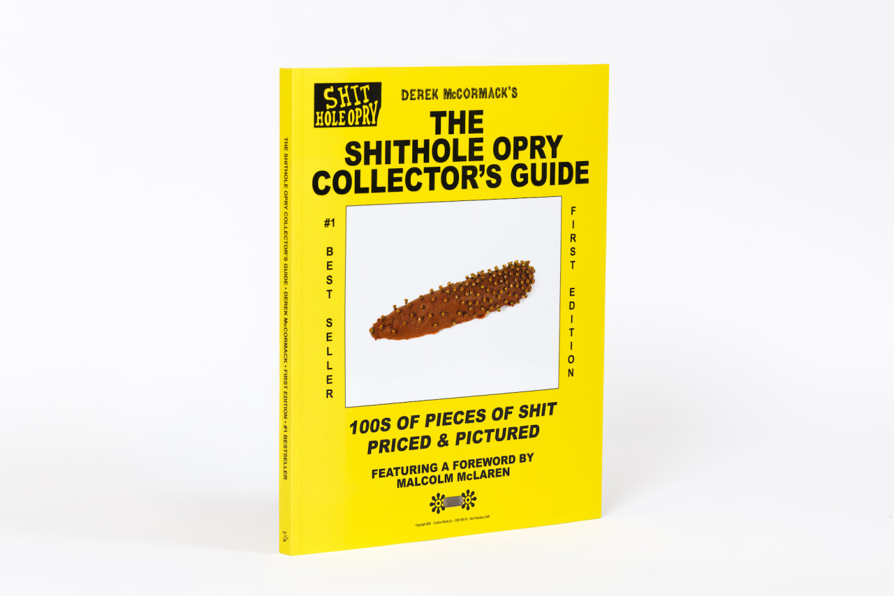 A book with a bright yellow cover sits upright against a white background.