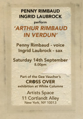 Event flyer with black and brown text on a beige background of distressed paper. The text contains the event details.