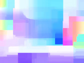 An abstract pixelated artwork in pastel tones.