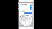 Screenshot of an iPhone in the Messages app sending a text that reads, 