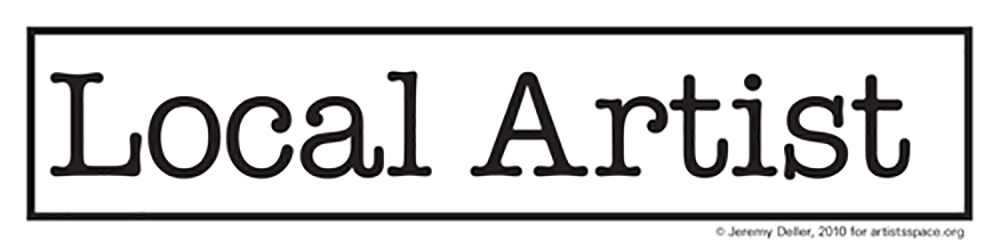 The text "Local Artist" framed by a horizontally-oriented rectangle on a white backdrop.