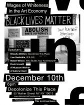 A black and white flyer with various slogans, from 