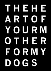 White text on a black background spells out 