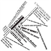 A numbered list of rules is arranged on white ground in various black fonts. Text reads: 